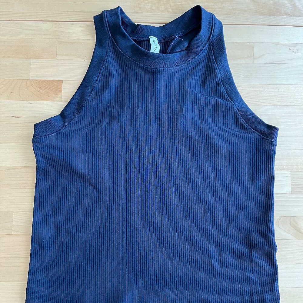 Athleta Navy Blue Ribbed Tank